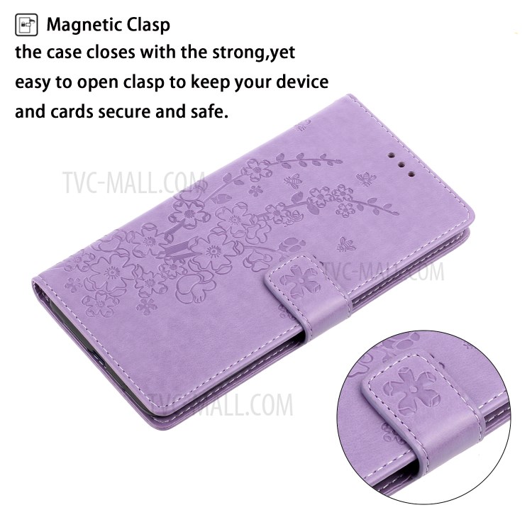 Imprint Ameixa Capa De Couro Magnética Para Samsung Galaxy A31 - Roxa-4