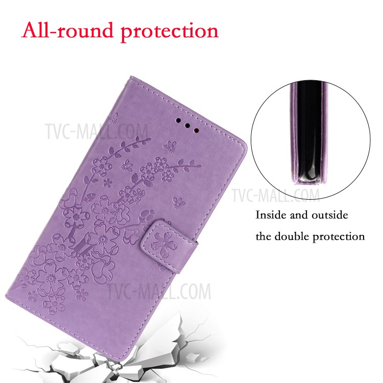 Imprint Ameixa Capa De Couro Magnética Para Samsung Galaxy A31 - Roxa-5