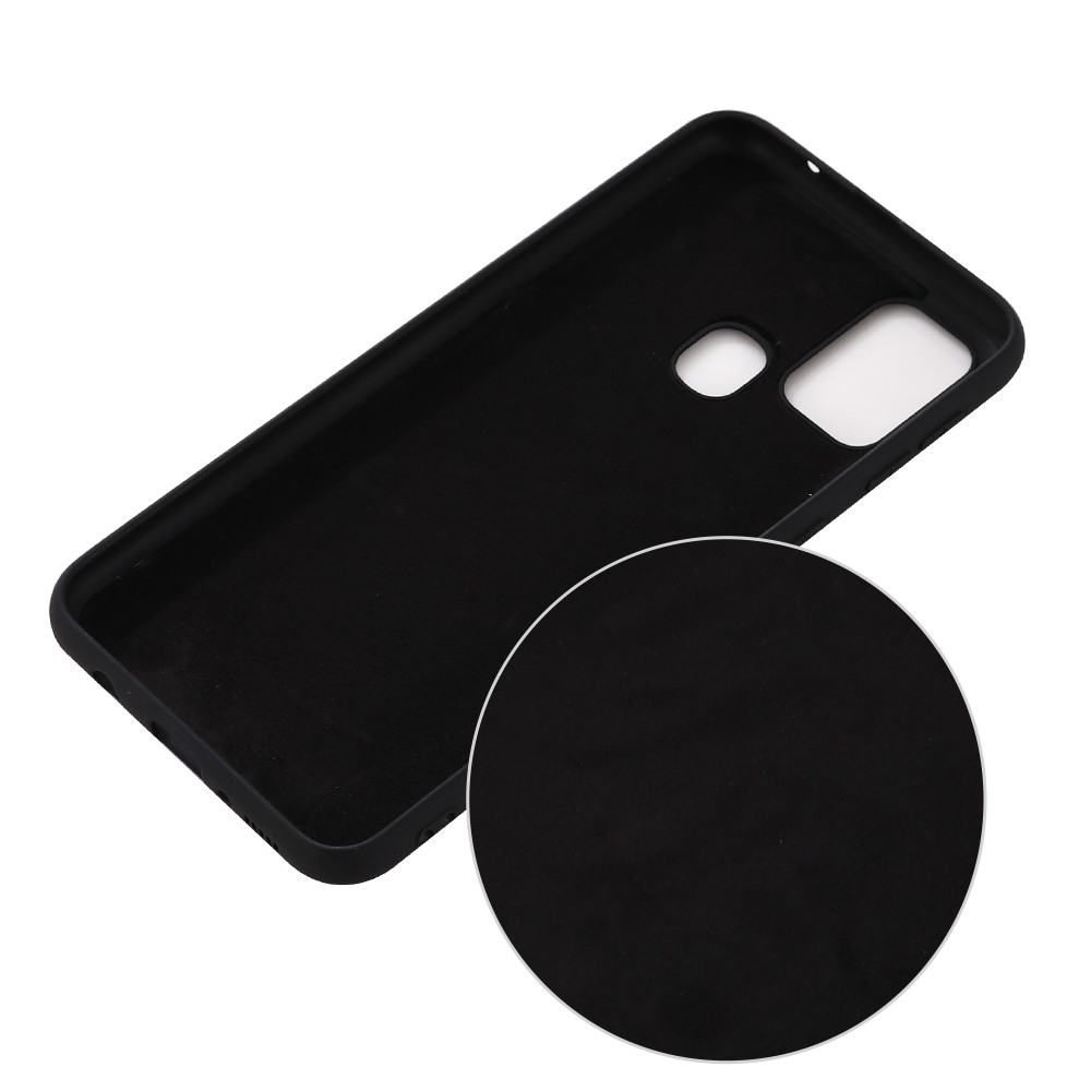 Cas De Téléphone Coque En Silicone Liquide Pour Samsung Galaxy A21s - Noir-3