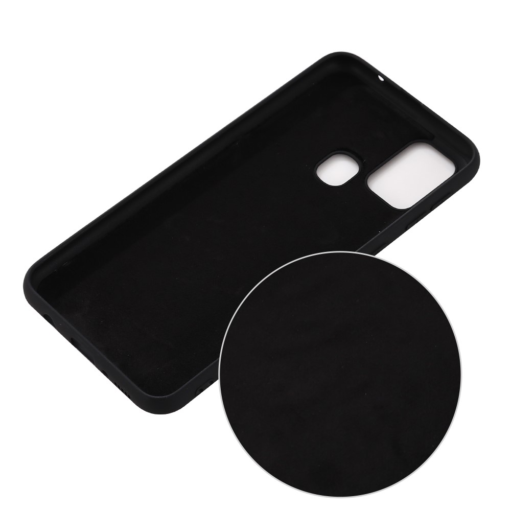 Cassa Del Telefono Della Conchiglia Del Silicone Liquido Per Il Samsung Galaxy A21S Accessorio Del Telefono Aderente - Nero-3