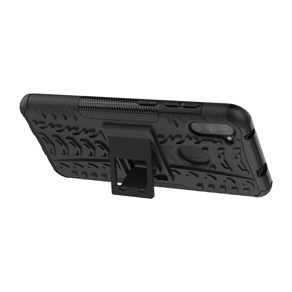 Anti-derrapante Tampa Do PC + TPU Com Shell Kickstand Para Samsung Galaxy A11 - Preto-6