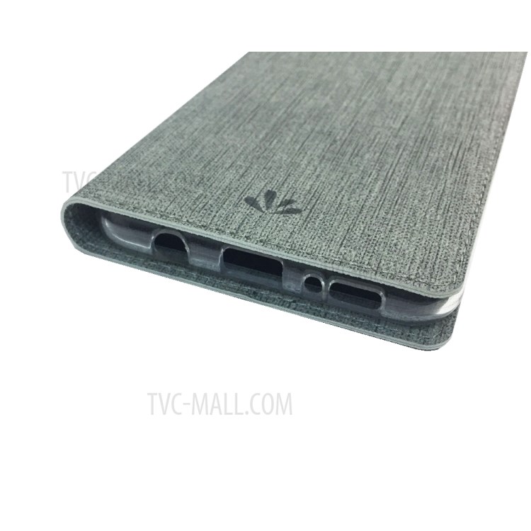 VILI DMX Cross Texture Card Holder Stand Leather Cover for Samsung Galaxy M31 - Grey-15