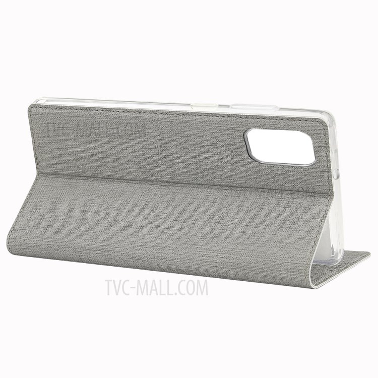 VILI DMX Querfläche Leder Telefonabdeckung Für Samsung Galaxy A51 5G SM-A516 - Grau-20