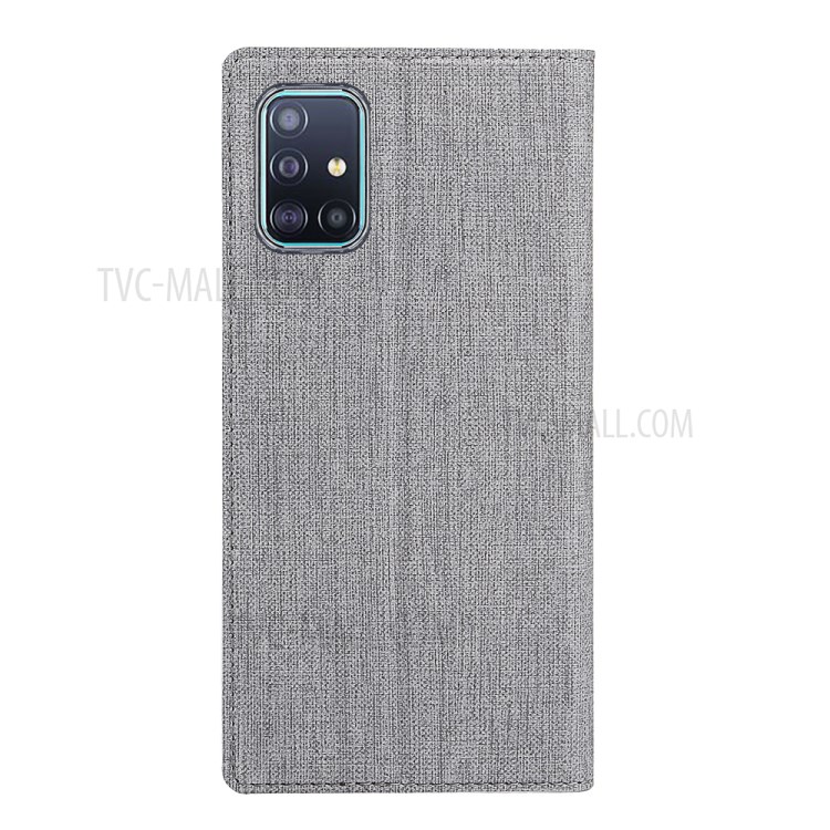 VILI DMX Querfläche Leder Telefonabdeckung Für Samsung Galaxy A51 5G SM-A516 - Grau-7