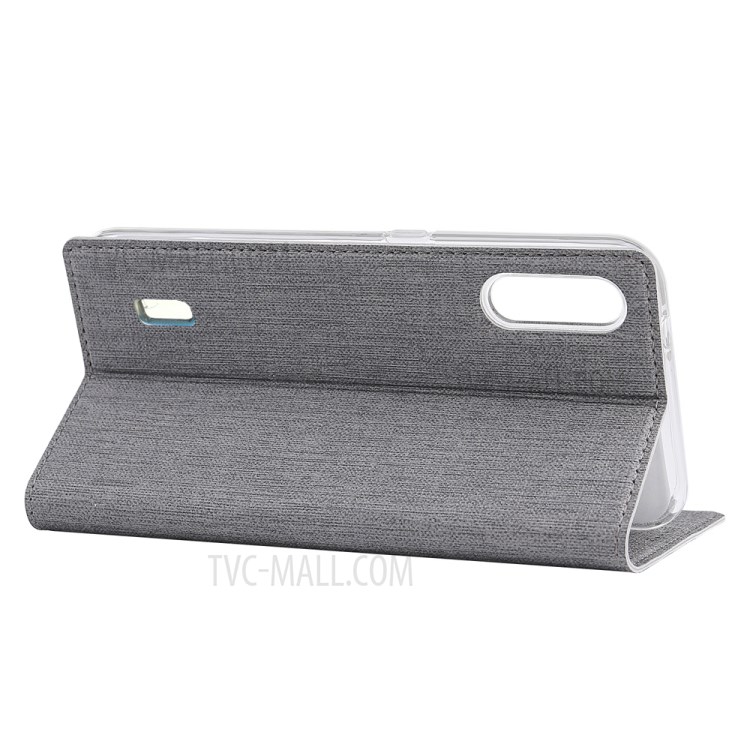 VILI DMX Style Cross Texture Card Slot Leather Unique Cover for Samsung Galaxy A01 - Grey-10