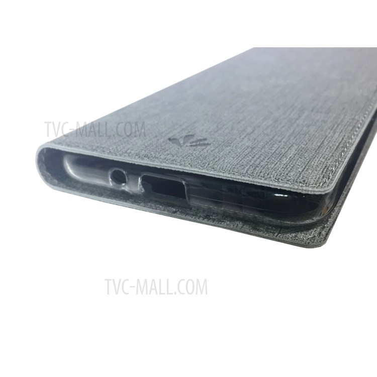 VILI DMX Style Cross Texture Card Slot Leather Unique Cover for Samsung Galaxy A01 - Grey-15