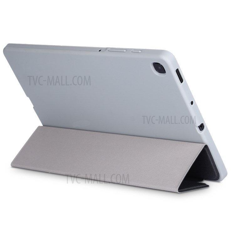 Textura De Pano De Dobraduras De Couro Estande Shell Inteligente Com Slot Caneta Para Samsung Galaxy Tab S6 Lite 10,4 P610 - Preto-6