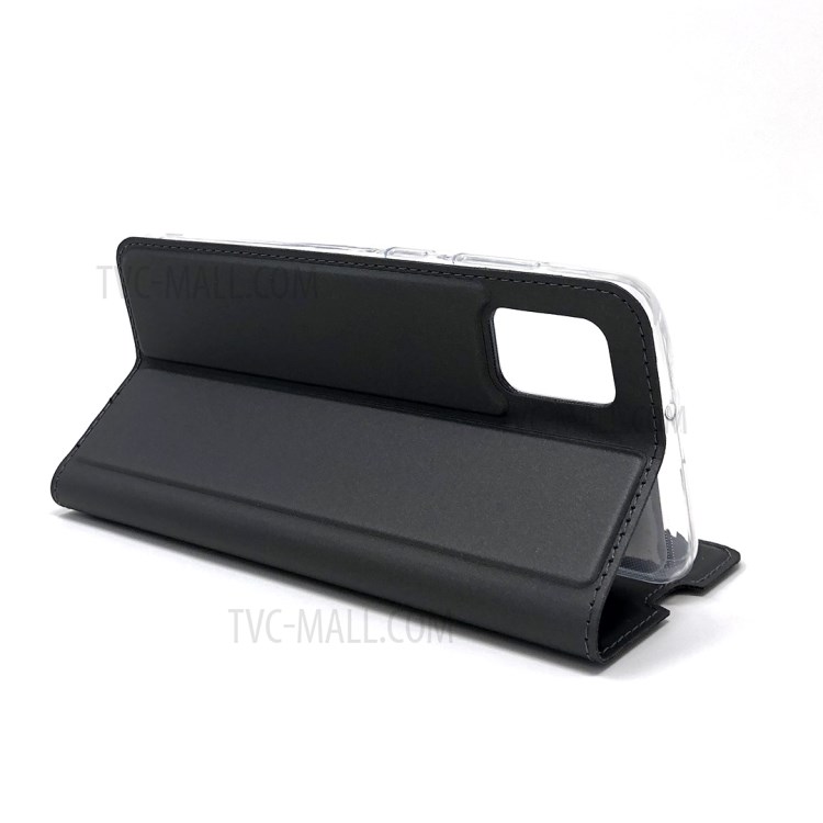 Couverture En Cuir Chiquenaude Absorbé Automatiquement Avec Porte-cartes Pour Samsung Galaxy A31 - Noir-6