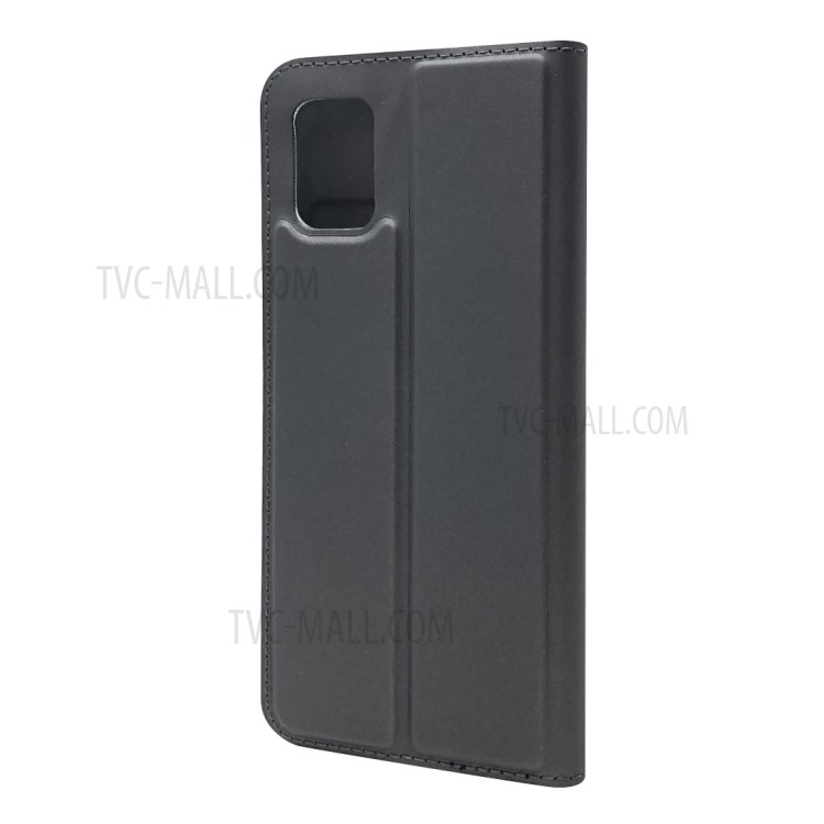 Couverture En Cuir Chiquenaude Absorbé Automatiquement Avec Porte-cartes Pour Samsung Galaxy A31 - Noir-8