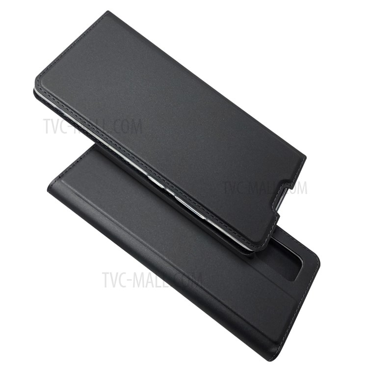 Téléphone Cellulaire En Cuir Absorbé Auto Cas Pour Samsung Galaxy A51 5G SM-A516 - Noir-1