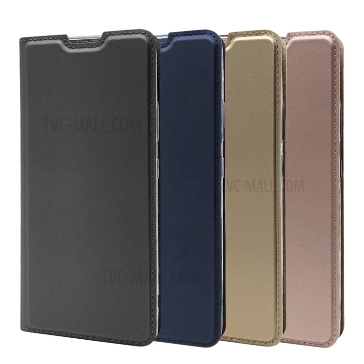 Téléphone Cellulaire En Cuir Absorbé Auto Cas Pour Samsung Galaxy A51 5G SM-A516 - Noir-10