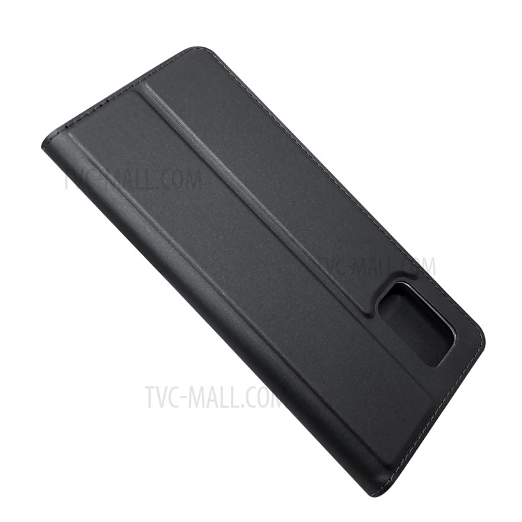 Téléphone Cellulaire En Cuir Absorbé Auto Cas Pour Samsung Galaxy A51 5G SM-A516 - Noir-4