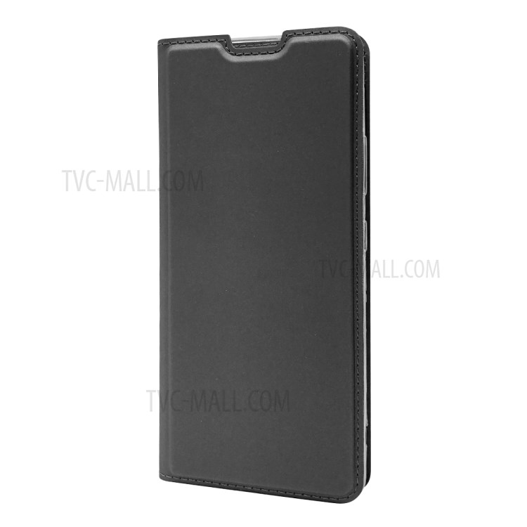 Téléphone Cellulaire En Cuir Absorbé Auto Cas Pour Samsung Galaxy A51 5G SM-A516 - Noir-8