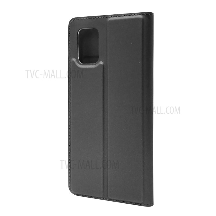 Téléphone Cellulaire En Cuir Absorbé Auto Cas Pour Samsung Galaxy A51 5G SM-A516 - Noir-9