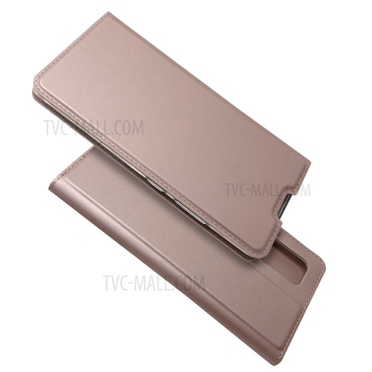 Auto-absorbed Leather Cell Phone Case for Samsung Galaxy A51 5G SM-A516 - Rose Gold-1