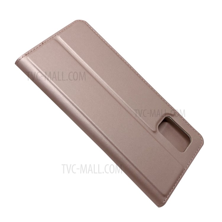 Auto-absorbed Leather Cell Phone Case for Samsung Galaxy A51 5G SM-A516 - Rose Gold-4