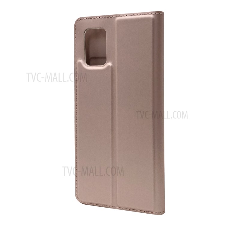 Auto-absorbed Leather Cell Phone Case for Samsung Galaxy A51 5G SM-A516 - Rose Gold-8