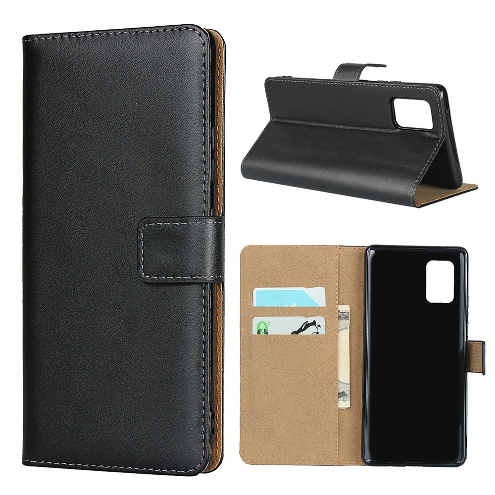 Support En Cuir Véritable Étui De Protection De Portefeuille Pour Samsung Galaxy A51 5G SM-A516-2