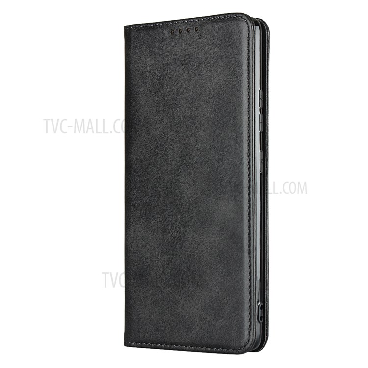 Auto-absorbed Leather Wallet Shell for Samsung Galaxy A51 5G SM-A516 - Black-2