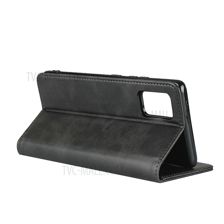 Auto-absorbed Leather Wallet Shell for Samsung Galaxy A51 5G SM-A516 - Black-5