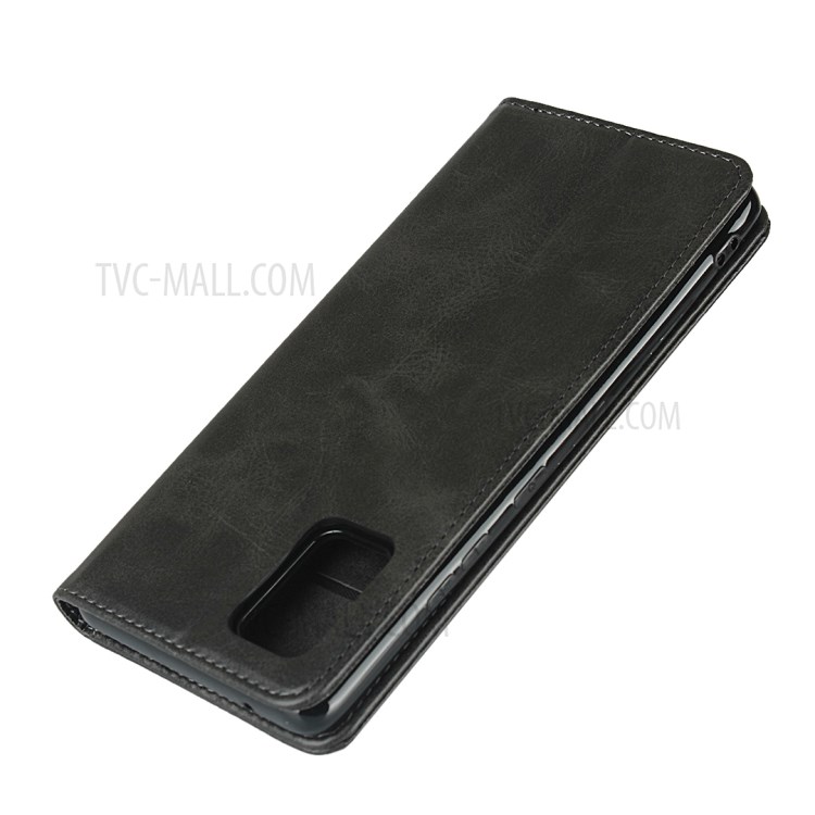 Auto-absorbed Leather Wallet  Shell for Samsung Galaxy A51 5G SM-A516 - Black-6