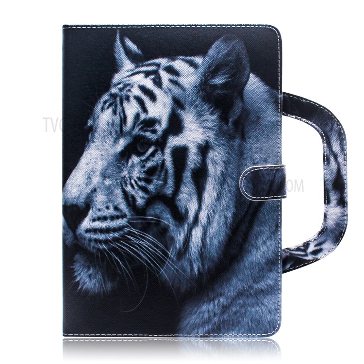 Handheld Style Pattern Printing Wallet Stand Leather Tablet Protective Case for Samsung Galaxy Tab A 8.4 (2020) - Tiger-2