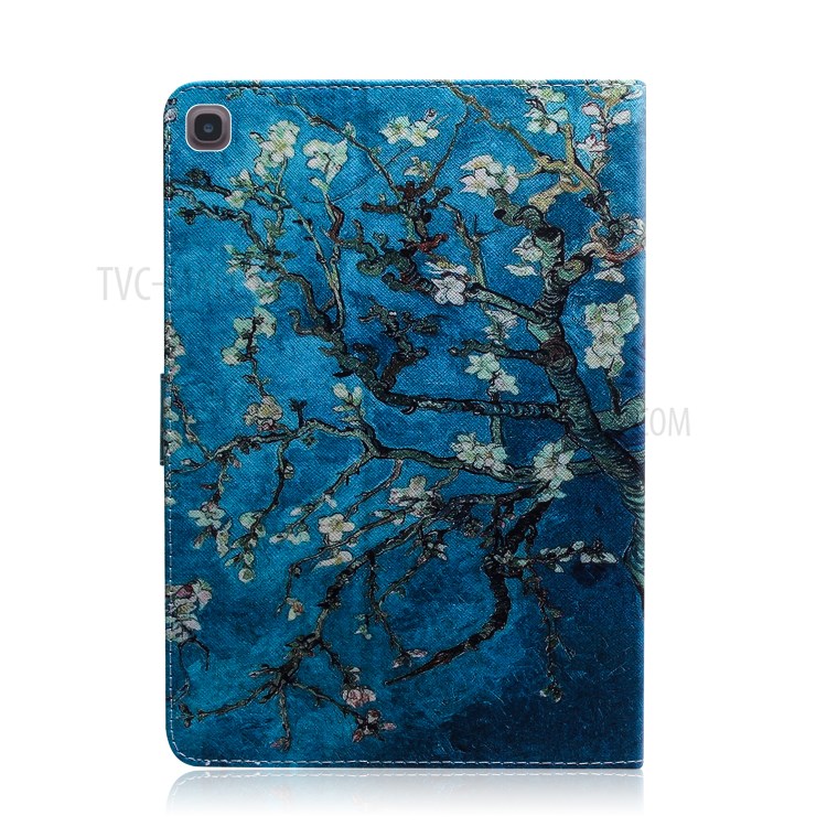 Escudo Padrão De Impressão Carteira De Couro Comprimido Para Guia De Galáxias Samsung Um 8.4 (2020) - Ramo De Flores-3