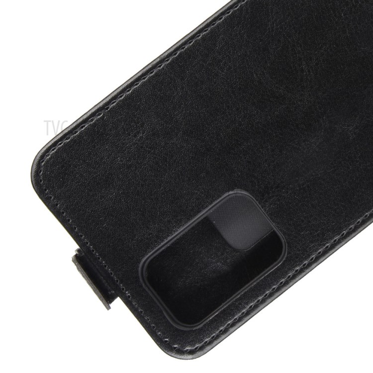 Crazy Horse Vertical Flip Leather Cell Phone Case for Samsung Galaxy Note 20 - Black-2