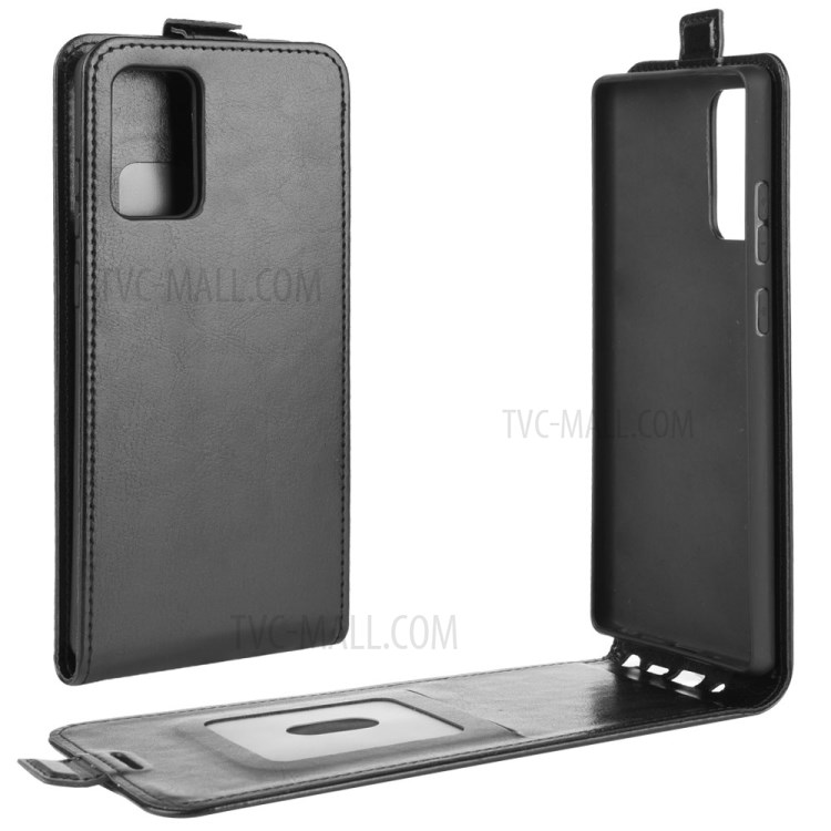 Crazy Horse Vertical Flip Leather Cell Phone Case for Samsung Galaxy Note 20 - Black-4