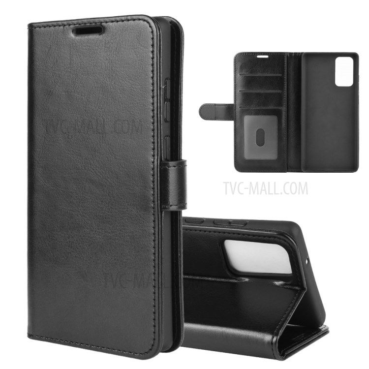 Crazy Horse Leather Protector Cover for Samsung Galaxy Note 20 - Black-2