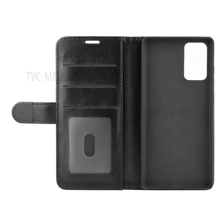 Crazy Horse Leather Protector Cover for Samsung Galaxy Note 20 - Black-5