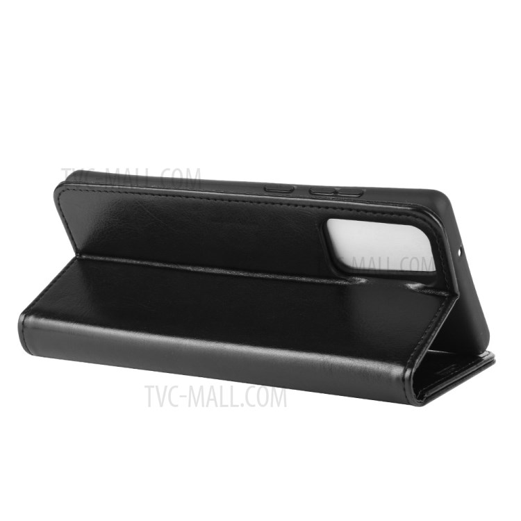 Crazy Horse Leather Protector Cover for Samsung Galaxy Note 20 - Black-6