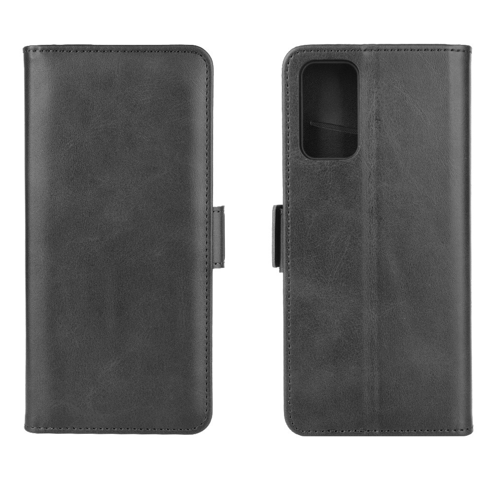 Magnet Adsorption Leder Brieftaschenstand Telefonhülle Für Samsung Galaxy Note20/Note20 5G - Schwarz