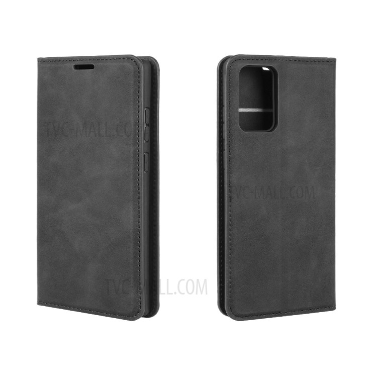Seidige Griff Leder Stilvolle Abdeckung Für Samsung Galaxy Note 20 - Schwarz-4