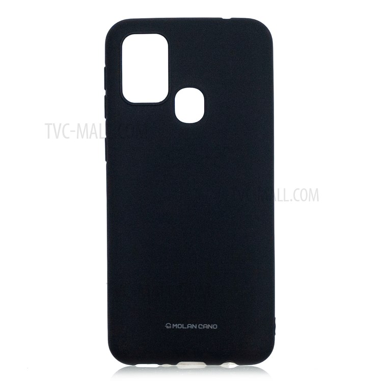 MOLAN CANO Emborrachado TPU Shell Para Samsung Galaxy M31 - Preto-1