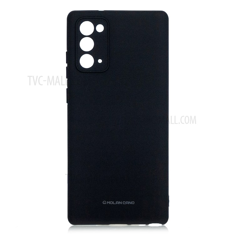 MOLAN CANO Caoutchouté Couverture TPU Pour Samsung Galaxy Note 20 - Noir-1