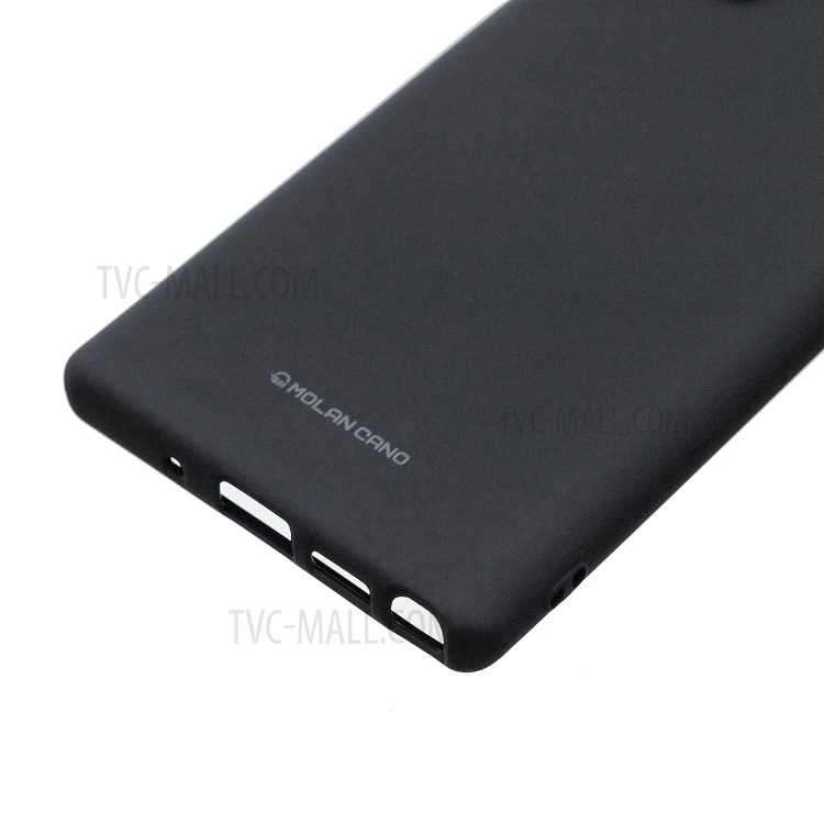 MOLAN CANO Caoutchouté Couverture TPU Pour Samsung Galaxy Note 20 - Noir-2