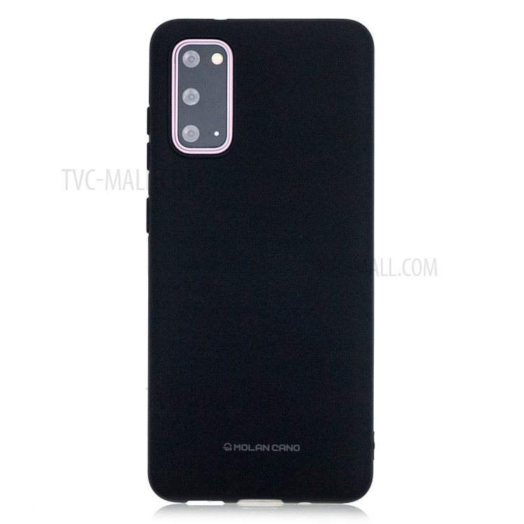 MOLAN CANO Rubberized Soft TPU Case for Samsung Galaxy S20 - Black-1