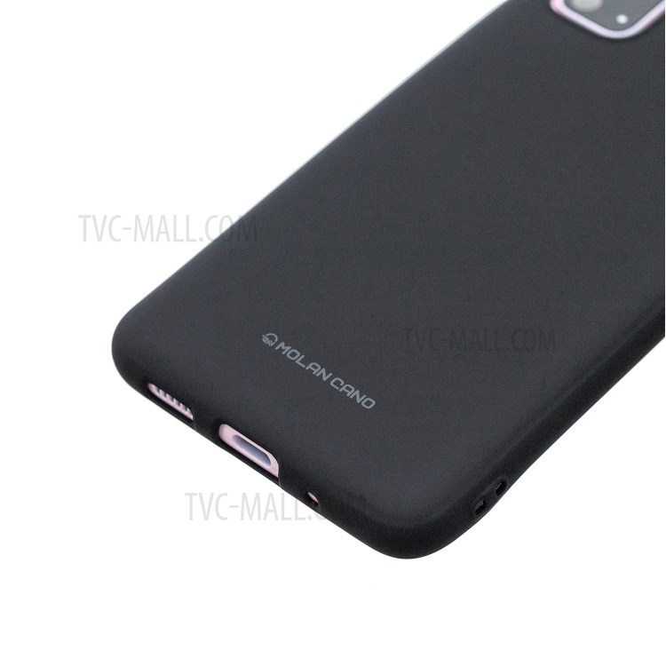 MOLAN CANO Rubberized Soft TPU Case for Samsung Galaxy S20 - Black-2