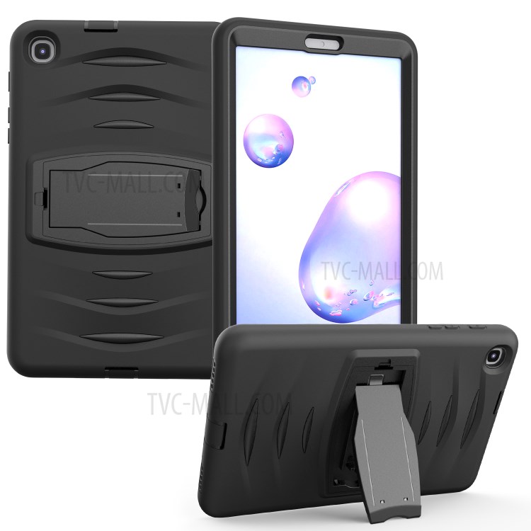 Impacto Robusta Capa Resistente Estribo Lateral PC + Pastilha De Silicone Para Guia De Galáxias Samsung Um 8.4 (2020) T307 - Preto-1