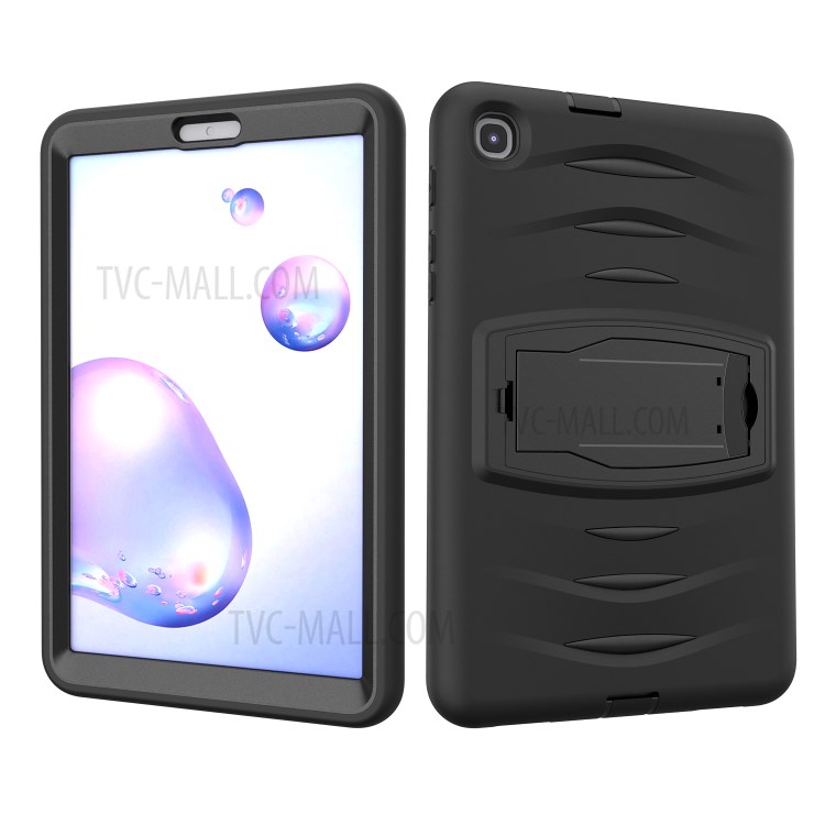 Impacto Robusta Capa Resistente Estribo Lateral PC + Pastilha De Silicone Para Guia De Galáxias Samsung Um 8.4 (2020) T307 - Preto-12