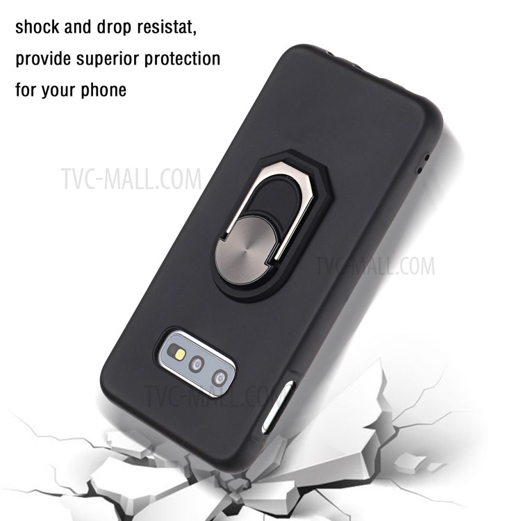 Kickstand Soft Cell Phone Case Cover for Samsung Galaxy S10e - Black-3