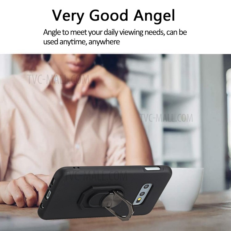 Kickstand Soft Cell Phone Case Cover for Samsung Galaxy S10e - Black-6