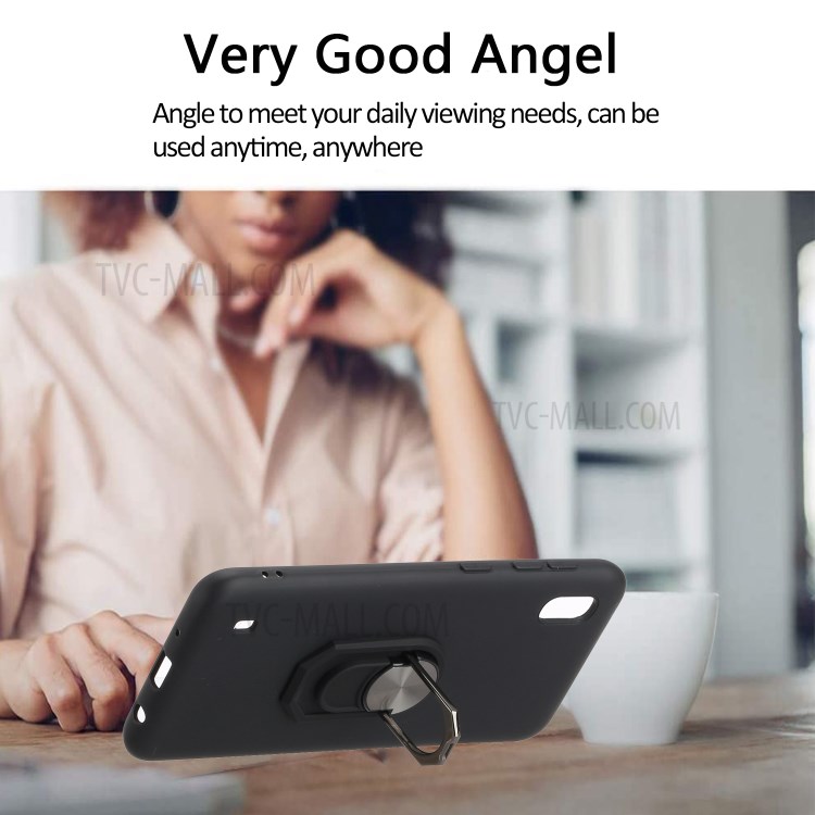Béquille Couvercle De Téléphone Logiciel Avec Une Feuille De Support Magnétique Pour Samsung Galaxy A10 - Noir-6