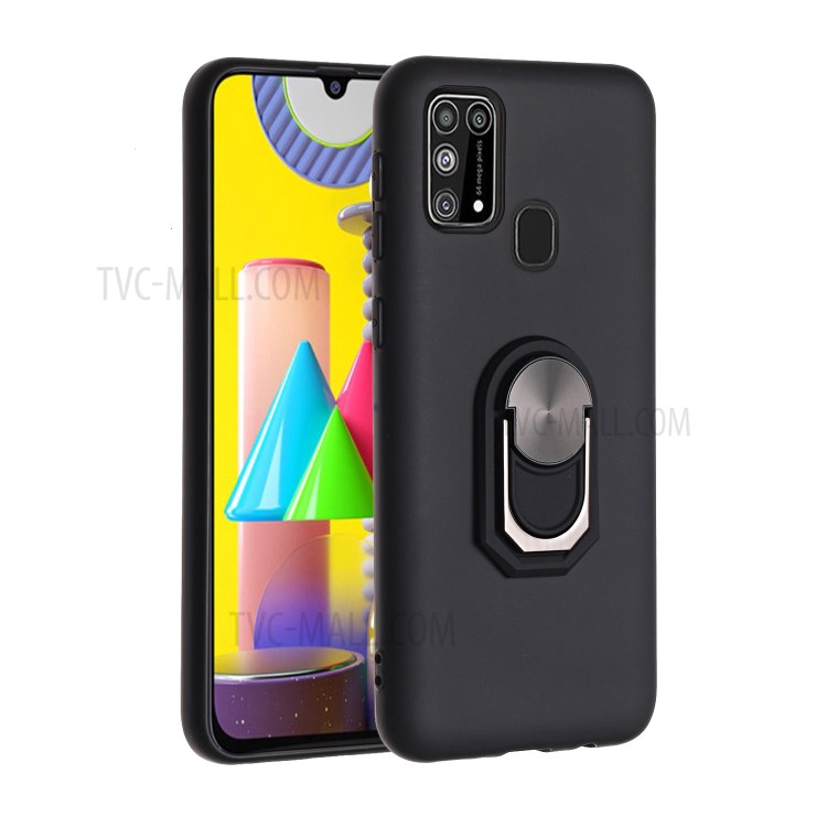 Estribo Lateral De Silicone Macio Tampa De Protecção Para Samsung M31 Galaxy (versão Europa) - Preto-1