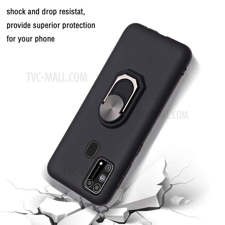 Estribo Lateral De Silicone Macio Tampa De Protecção Para Samsung M31 Galaxy (versão Europa) - Preto-3