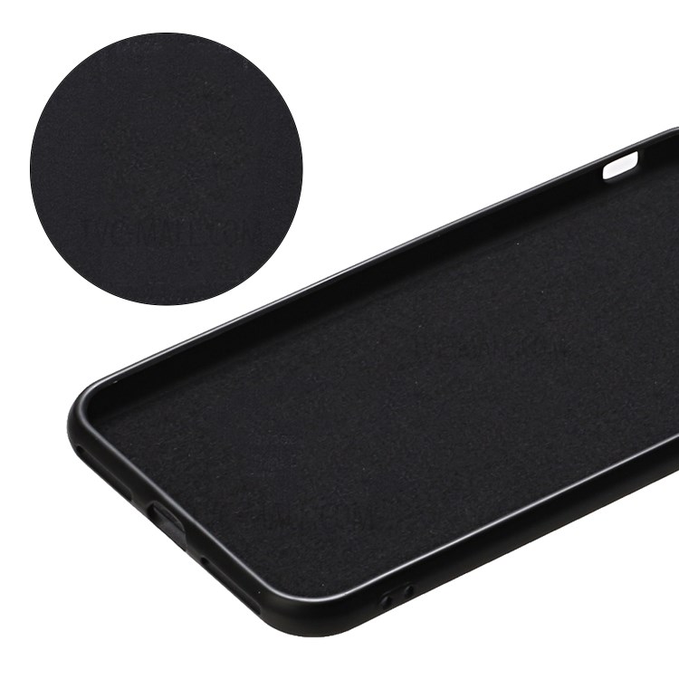 Kickstand Silicone Shell Phone Case (Built-in Metal Sheet) for Samsung Galaxy A70e - Black-4