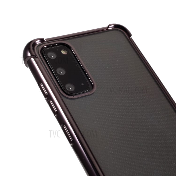 MERCURY GOOSPERY Case Electroplating TPU Mobile Phone Shell for Samsung Galaxy S20 - Black-7