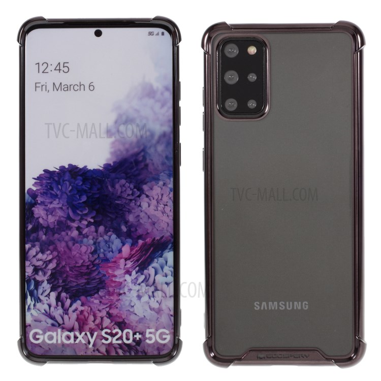 MERCURY GOOSPERY Mobile Phone Case Electroplating TPU Shell for Samsung Galaxy S20 Plus - Black-1