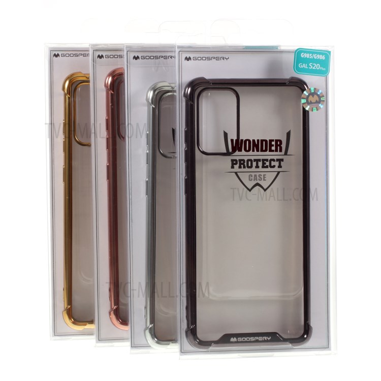 MERCURY GOOSPERY Mobile Phone Case Electroplating TPU Shell for Samsung Galaxy S20 Plus - Black-9